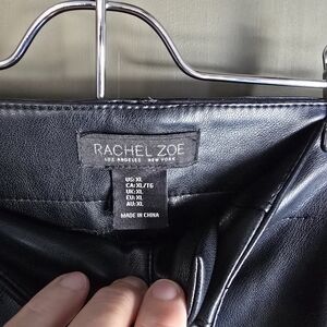 Rachel Zoe Midnight Black Leather Trousers